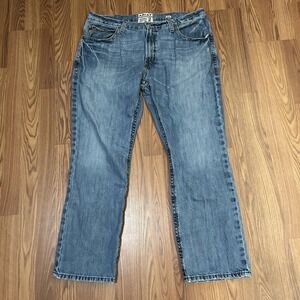 Ariat M4 Relaxed Bootcut Mens Jeans Size 40x32 Light Wash Western Cowboy Country